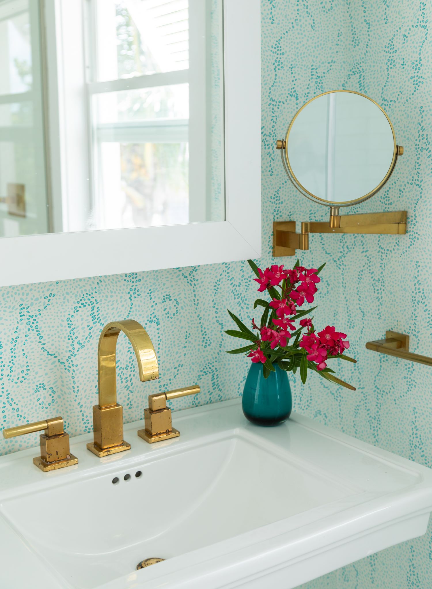 Primary bath — freestanding tub & sea views — Sea Siren, Harbour Island